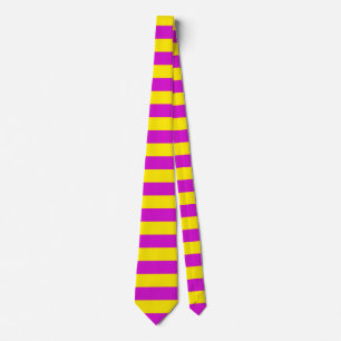 Lila och Gult Rand Design Slips