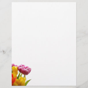 Lila och Gult Tulips Letterhead