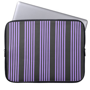 Lila och kol fem rand mönster laptop fodral