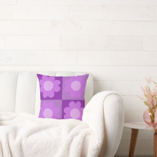 Lila och lavendel blomsterdesign kudde 