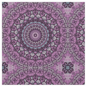 Lila och Lavendel Mandala Mönsterdesign Tyg