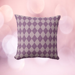 Lila och Lavender Argyle Mönster Kudde