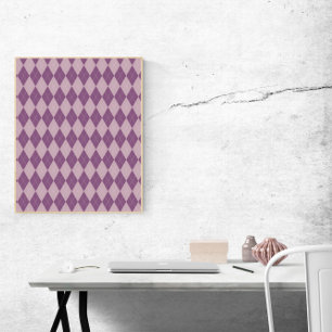 Lila och Lavender Argyle Mönster Poster