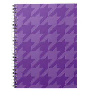 Lila och Lavender Houndstooth Anteckningsbok