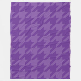 Lila och Lavender Houndstooth Fleecefilt