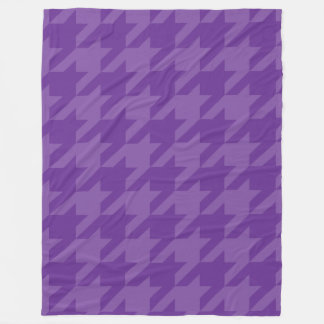Lila och Lavender Houndstooth Fleecefilt