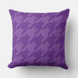 Lila och Lavender Houndstooth Kudde