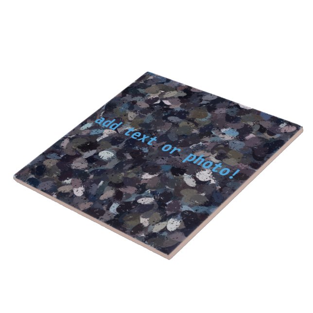 Lila och Lavender Paint Splatter Kakelplatta (Sidan)