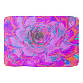 Lila och Magenta Succulent Sedum Rosette Badrumsmatta