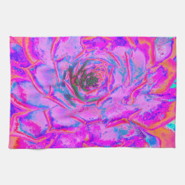 Lila och Magenta Succulent Sedum Rosette Kökshandduk