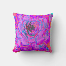 Lila och Magenta Succulent Sedum Rosette Kudde