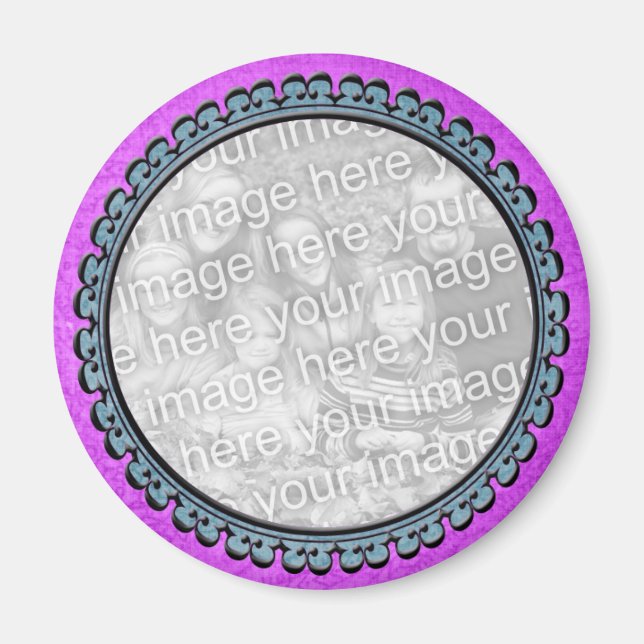 Lila- och målfotomagnet magnet (Framsidan)