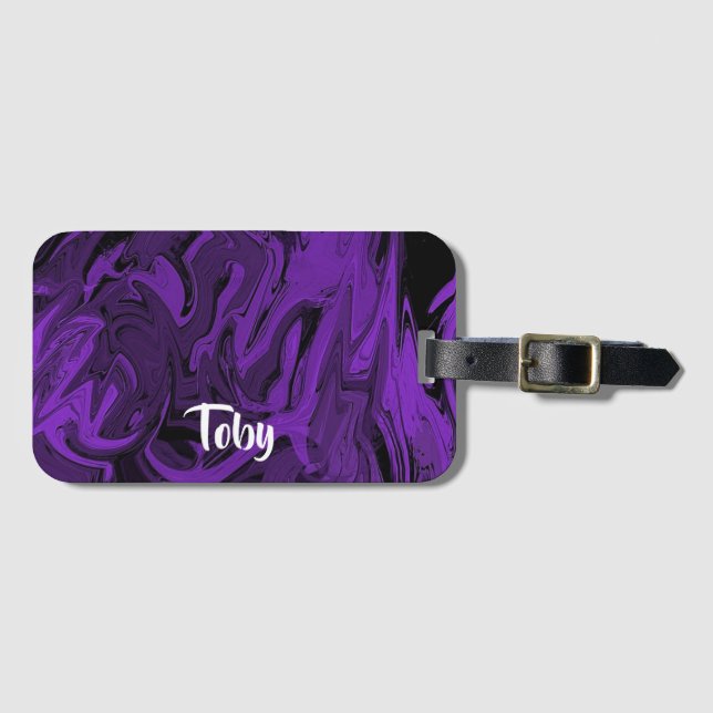 Lila och marmor, polerade bagagebricka (Framsida horisontal)