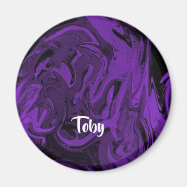 Lila och marmor, polerade magnet