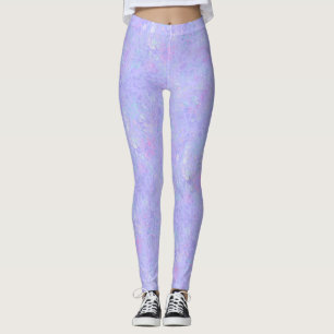 Lila- och Multifärgad-flingor Leggings