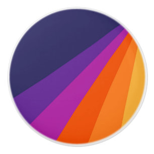 Lila och orange diagonal rand knopp