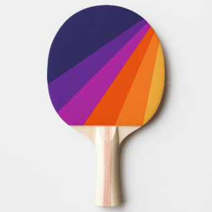 Lila och orange diagonal rand pingisracket