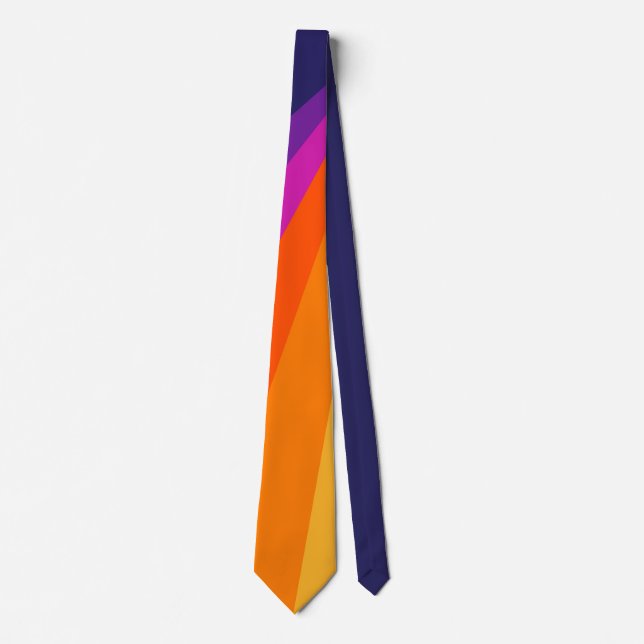 Lila och orange diagonal rand slips (Framsida)