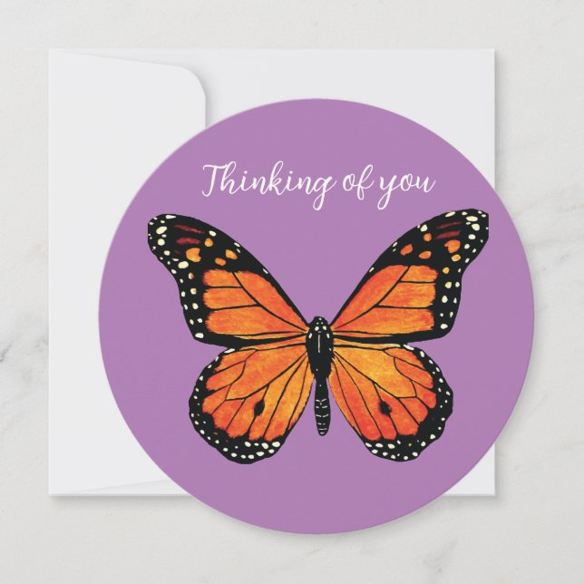 Lila och Orange, Monarch Butterfly (Framsida)