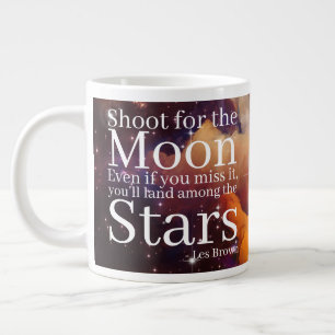 Lila och Orange Nebula med inspirationsoffert Jumbo Mugg