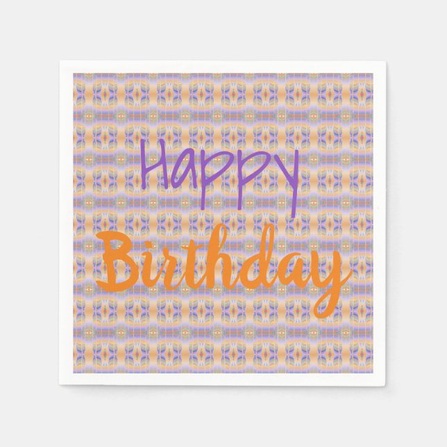 Lila och Orange Pappersservett (Framsidan)