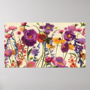 Lila och Orange Poppy Melody Poster