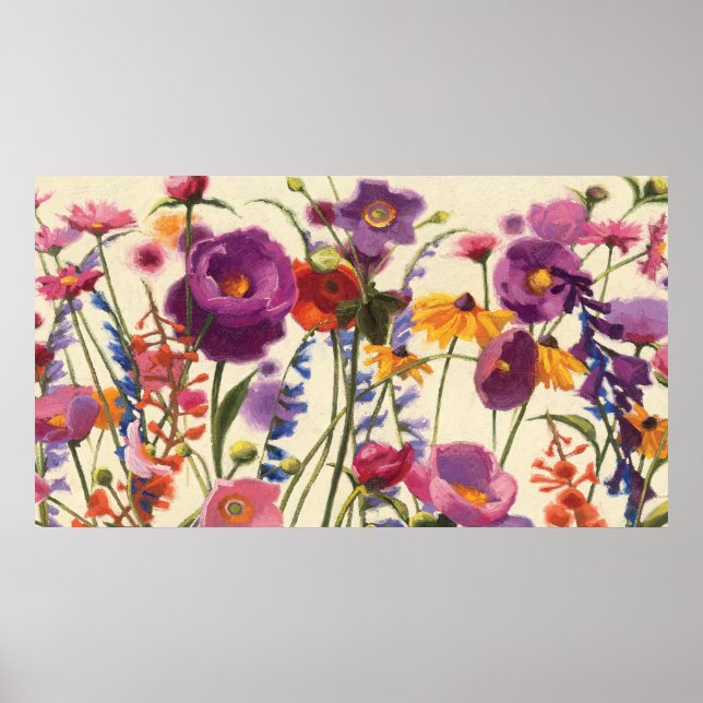 Lila och Orange Poppy Melody Poster (Framsidan)