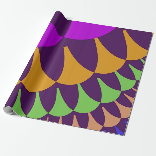 Lila och Orange Presentpapper (Utrullad)