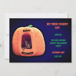 Lila och Orange Pumpkin-skämt Inbjudningar