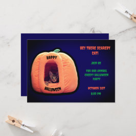 Lila och Orange Pumpkin-skämt Inbjudningar