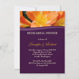 Lila och Orange - repetitionsmiddag Party Inbjudningar