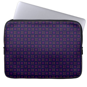 Lila och Orange School Spirit Sports Team Laptop Fodral