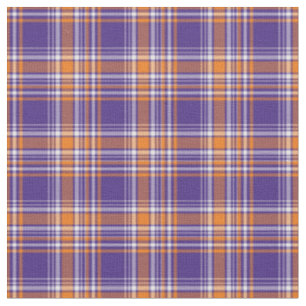 Lila och Orange Sportig Plaid Tyg