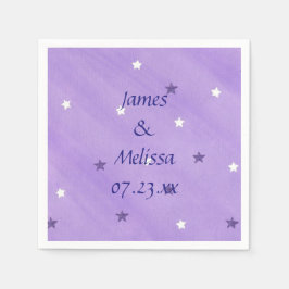 Lila och Personlig av vitstjärnor Pappersservett