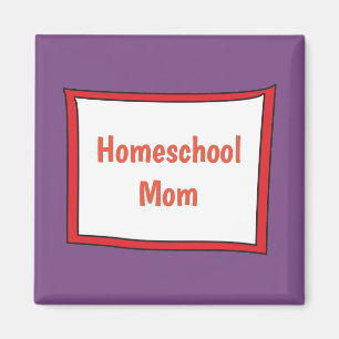 Lila och Red Homeschool Mamma Magnet