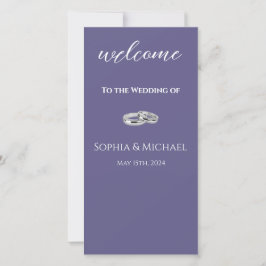 Lila och Ringar-Bröllopsprogram-Bröllop--Vita