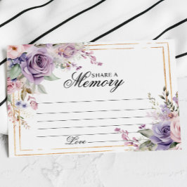 Lila och  Ro Funeral  ett minneskort OSA Kort