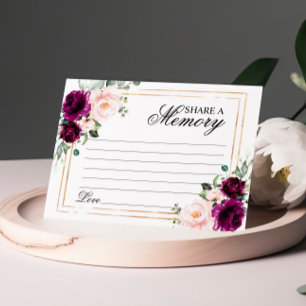 Lila och Ro Funeral ett minneskort OSA Kort