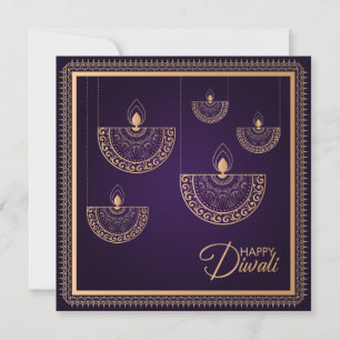 Lila och Ro guld, Lycklig Diwali Kort