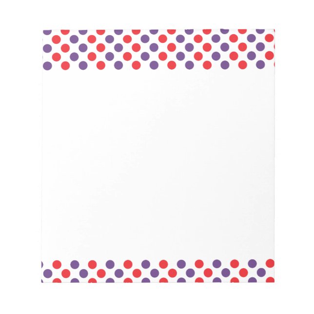Lila och Röda Polka dots Anteckningsblock (Framsida)