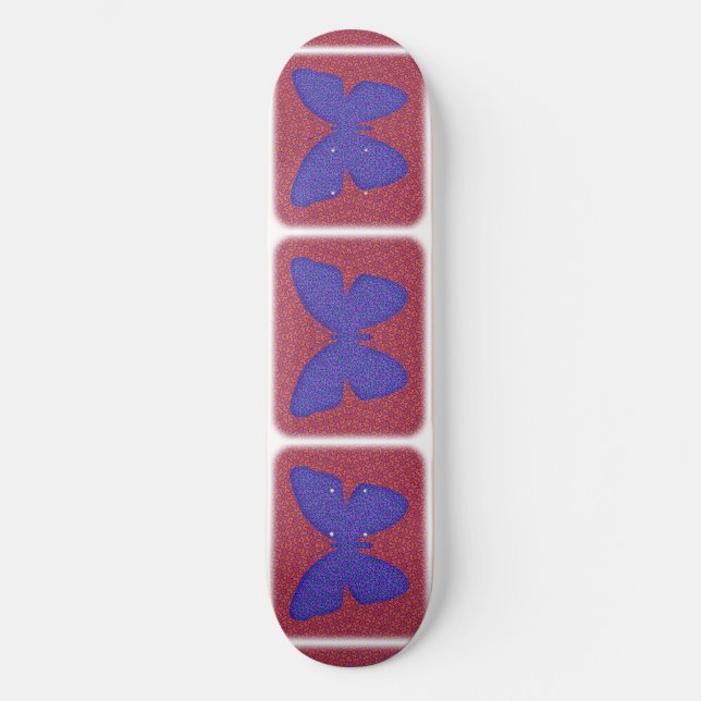 Lila och rödfjäril skateboard bräda 21,5 cm (Framsida)