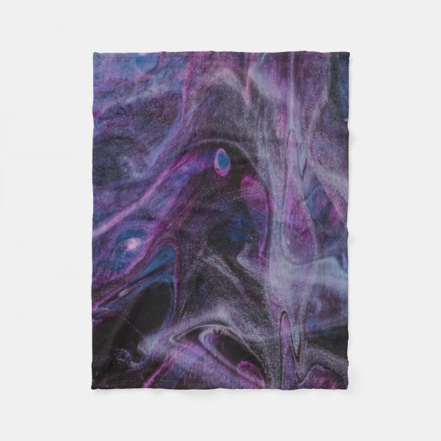 Lila och rosa abstrakt fleecefilt (Framsidan)