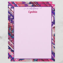 Lila och Rosa Abstrakt för skrivarstorlek Vattenfä