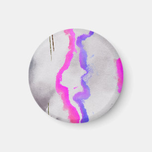 Lila och Rosa Abstrakt för vattenfärg Magnet