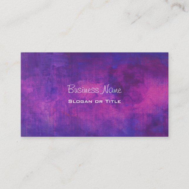 Lila och Rosa Abstrakt för vattenfärgen Bakgrund Visitkort (Framsida)