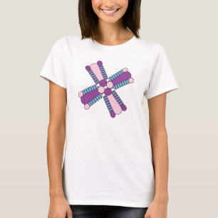 lila och rosa av kaleidoblommor t shirt