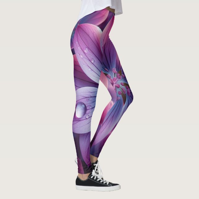 Lila och Rosa av Lilac-Blommigt Leggings (Höger)