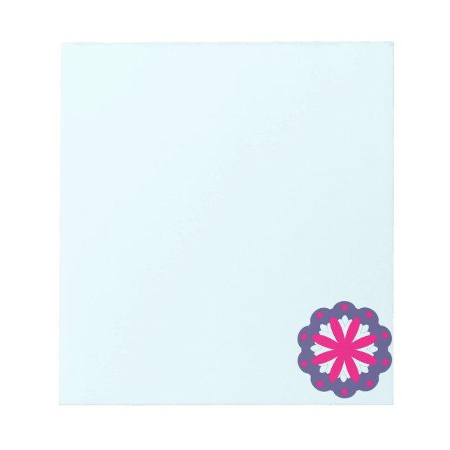 Lila och rosa blomformad illustration  anteckningsblock (Framsida)