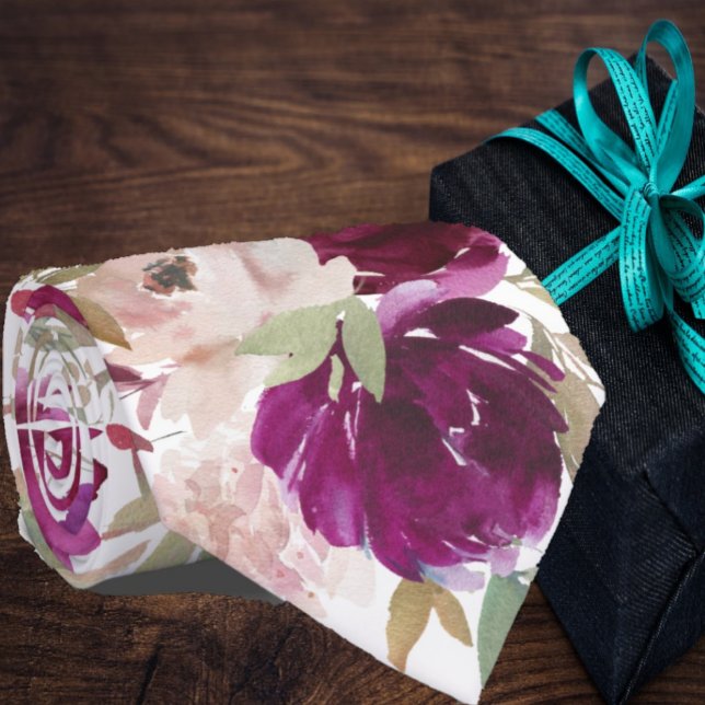 Lila och rosa blommiga rosor halsduk slips (Skapare uppladdad)