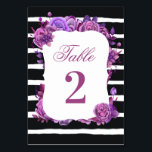 Lila och rosa blommigt bröllop. Black rand Bordsnummer<br><div class="desc">Modern svart och vitt bröllop-bordsnummer med lila och blommor av vattenfärg och rosa. Lämpligt för födelsedag,  årsdag och andra party. Kontakta mig om du behöver fler artiklar.</div>